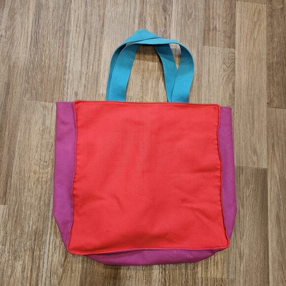 Laurel Burch Colorful Cat Oversized Tote Bag Multicolor Vtg Artsy Eclectic - Picture 6 of 13